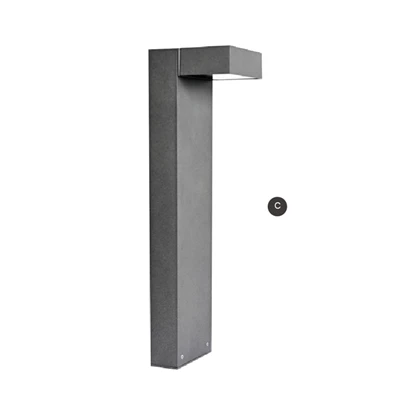 Đèn bollard vuông màu đen